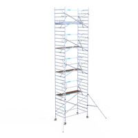 Euroscaffold Euroscaffold Euro 135x250x10,2m werkhoogte carbon vloer enkele voorloopleuning