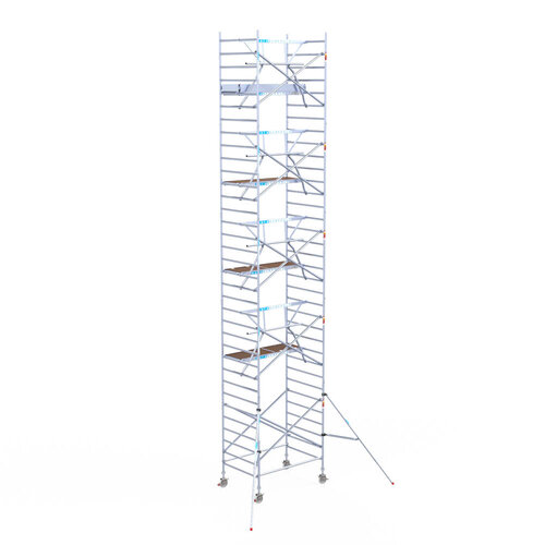 Euroscaffold Euroscaffold Euro 135x190x11,2m werkhoogte carbon vloer enkele voorloopleuning