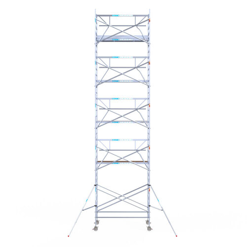 Euroscaffold Euroscaffold Euro 135x250x11,2m werkhoogte carbon vloer enkele voorloopleuning