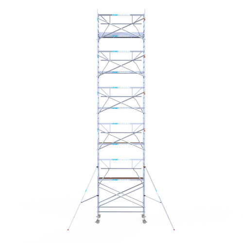 Euroscaffold Euroscaffold Euro 135x250x12,2m werkhoogte carbon vloer enkele voorloopleuning