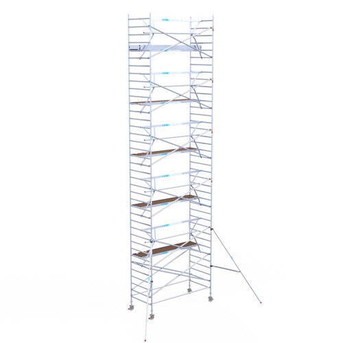 Euroscaffold Euroscaffold Euro 135x305x12,2m werkhoogte carbon vloer enkele voorloopleuning