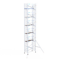 Euroscaffold Euroscaffold Euro 135x250x13,2m werkhoogte carbon vloer enkele voorloopleuning