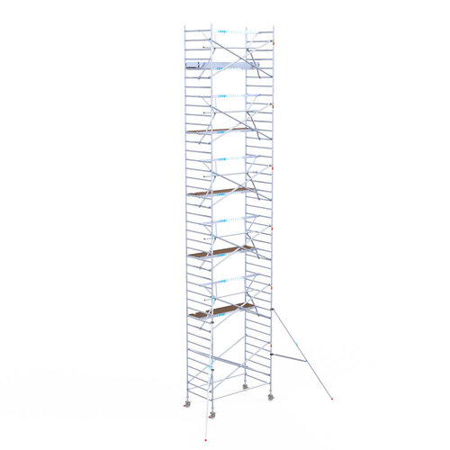 Euroscaffold Euroscaffold Euro 135x250x13,2m werkhoogte carbon vloer enkele voorloopleuning
