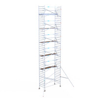 Euroscaffold Euroscaffold Euro 135x305x13,2m werkhoogte carbon vloer enkele voorloopleuning