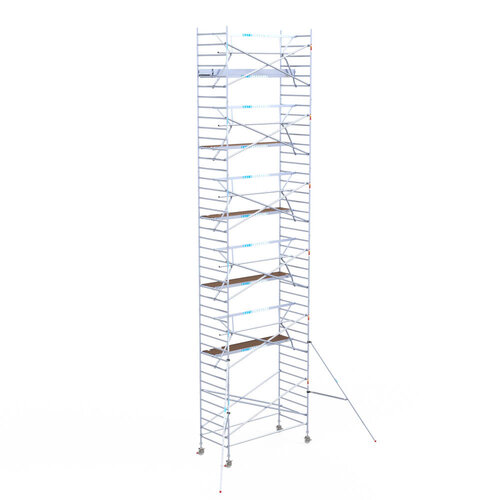 Euroscaffold Euroscaffold Euro 135x305x13,2m werkhoogte carbon vloer enkele voorloopleuning