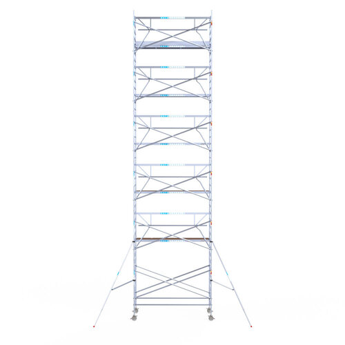 Euroscaffold Euroscaffold Euro 135x305x13,2m werkhoogte carbon vloer enkele voorloopleuning