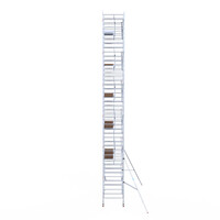 Euroscaffold Euroscaffold Euro 135x305x13,2m werkhoogte carbon vloer enkele voorloopleuning
