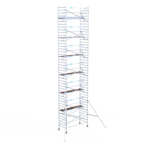 Euroscaffold Euroscaffold Euro 135x305x14,2m werkhoogte carbon vloer enkele voorloopleuning