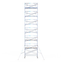 Euroscaffold Euroscaffold Euro 135x305x14,2m werkhoogte carbon vloer enkele voorloopleuning