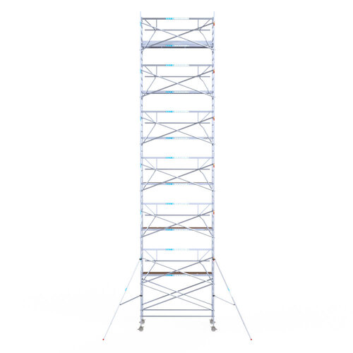 Euroscaffold Euroscaffold Euro 135x305x14,2m werkhoogte carbon vloer enkele voorloopleuning