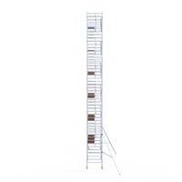 Euroscaffold Euroscaffold Euro 135x305x14,2m werkhoogte carbon vloer enkele voorloopleuning
