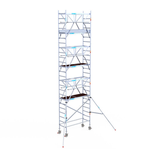 Euroscaffold Euroscaffold Euro 75x190x8,2m werkhoogte carbon vloer dubbele voorloopleuning