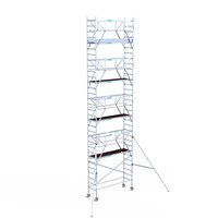 Euroscaffold Euroscaffold Euro 75x250x10,2m werkhoogte carbon vloer dubbele voorloopleuning