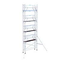 Euroscaffold Euroscaffold Euro 75x305x10,2m werkhoogte carbon vloer dubbele voorloopleuning