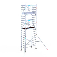 Euroscaffold Euroscaffold Euro 90x190x7,2m werkhoogte carbon vloer dubbele voorloopleuning