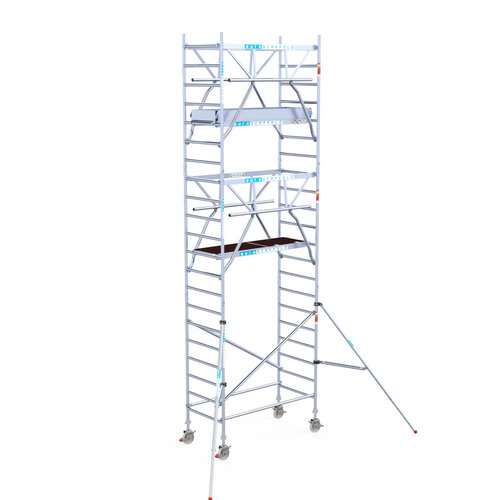 Euroscaffold Euroscaffold Euro 90x190x7,2m werkhoogte carbon vloer dubbele voorloopleuning