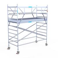 Euroscaffold Euroscaffold Euro 135x305x4,2m werkhoogte carbon vloer dubbele voorloopleuning