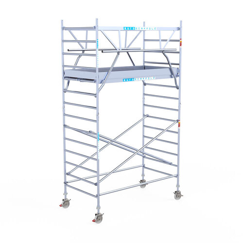 Euroscaffold Euroscaffold Euro 135x250x5,2m werkhoogte carbon vloer dubbele voorloopleuning