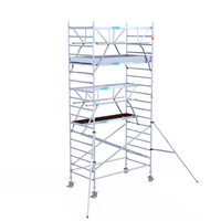 Euroscaffold Euroscaffold Euro 135x250x6,2m werkhoogte carbon vloer dubbele voorloopleuning