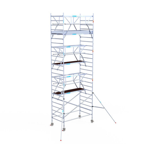 Euroscaffold Euroscaffold Euro 135x250x8,2m werkhoogte carbon vloer dubbele voorloopleuning