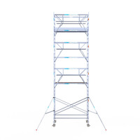Euroscaffold Euroscaffold Euro 135x250x9,2m werkhoogte carbon vloer dubbele voorloopleuning