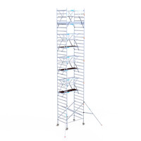 Euroscaffold Euroscaffold Euro 135x190x11,2m werkhoogte carbon vloer dubbele voorloopleuning