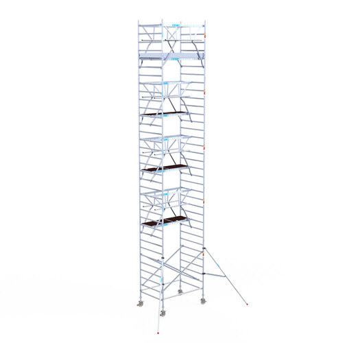Euroscaffold Euroscaffold Euro 135x190x11,2m werkhoogte carbon vloer dubbele voorloopleuning