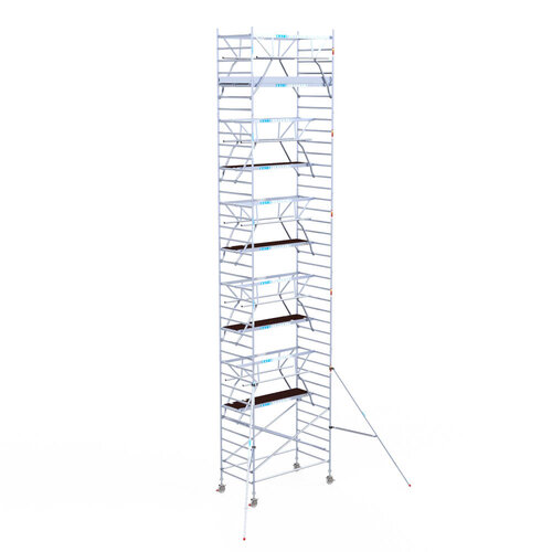 Euroscaffold Euroscaffold Euro 135x250x12,2m werkhoogte carbon vloer dubbele voorloopleuning