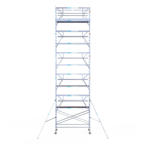 Euroscaffold Euroscaffold Euro 135x305x12,2m werkhoogte carbon vloer dubbele voorloopleuning