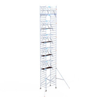 Euroscaffold Euroscaffold Euro 135x190x13,2m werkhoogte carbon vloer dubbele voorloopleuning