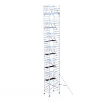 Euroscaffold Euroscaffold Euro 135x190x14,2m werkhoogte carbon vloer dubbele voorloopleuning