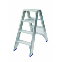 Solide Dubbele Trap 2x4 treden (max. werkhoogte 3 m) Solide Dubbele Trap 2x4 treden (max. werkhoogte 3 m)