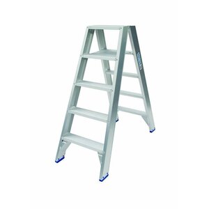 Solide Dubbele Trap 2x5 treden (max. werkhoogte 3.25 m) Solide Dubbele Trap 2x5 treden (max. werkhoogte 3.25 m)