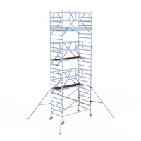 Euroscaffold Rolsteiger Professional 135x250 8,2m werkhoogte carbon vloer dubbele voorloopleuning