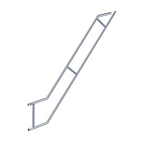 Steigertrap dubbele buitenleuning 250cm