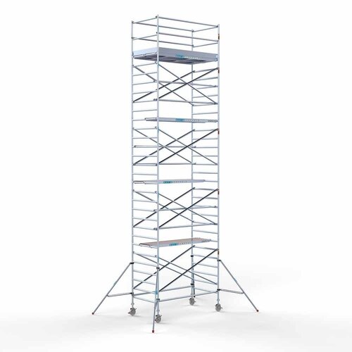Euroscaffold Euro rolsteiger 135 x 250 x 10,2m werkhoogte met lichtgewicht platform