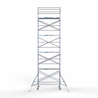 Euroscaffold Euro rolsteiger 135 x 250 x 10,2m werkhoogte met lichtgewicht platform