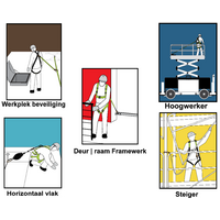 Kratos Standaard harnas steiger set met valstopblok Kratos Standaard harnas steiger set met valstopblok