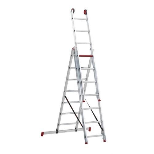 Altrex Altrex All Round driedelige ladder ongecoat 3x7 treden