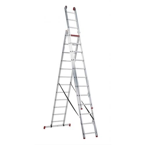Altrex Altrex All Round driedelige ladder ongecoat 3x12 treden