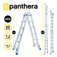 Panthera Vouwladder telescopisch 4x6