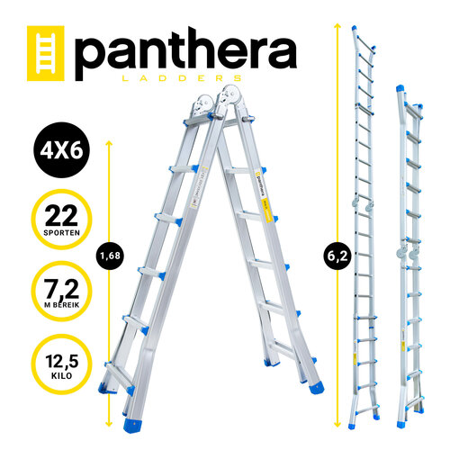 Panthera Vouwladder telescopisch 4x6
