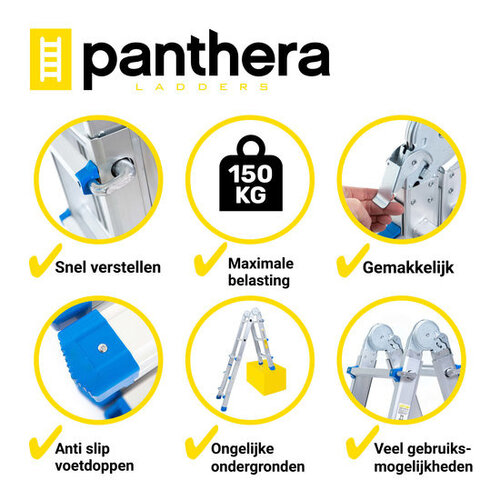 Panthera Vouwladder telescopisch 4x6