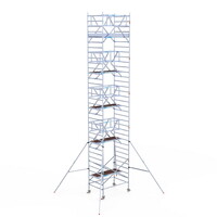 Euroscaffold Rolsteiger Professional 135x190 11,2m werkhoogte dubbele voorloopleuning