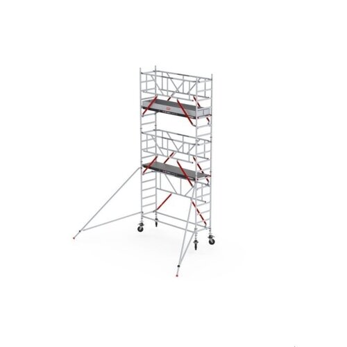 Altrex Rolsteiger RS TOWER 51-S met Safe-Quick® 2 Guardrail en Fiberdeck – 75x305 6,2m werkhoogte