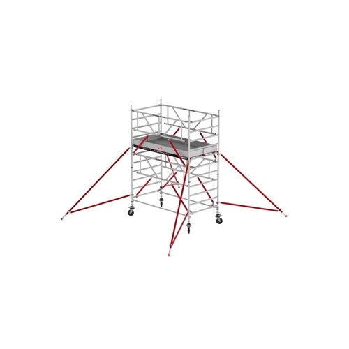 Altrex Rolsteiger RS TOWER 52-S met Safe-Quick® 2 Guardrail en Fiberdeck – 135x245 4,2m werkhoogte