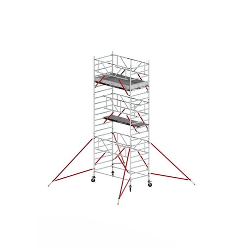 Altrex Rolsteiger RS TOWER 52-S met Safe-Quick® 2 Guardrail en Fiberdeck – 135x245 7,2m werkhoogte