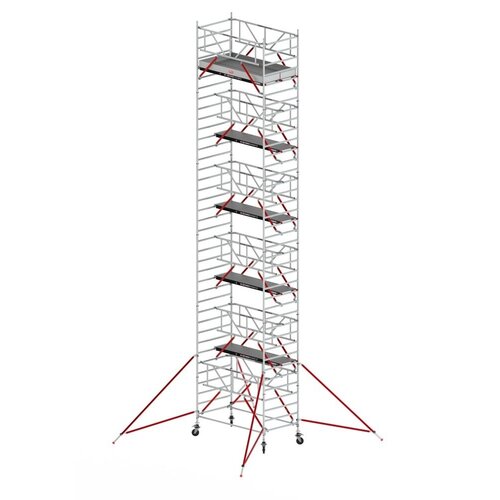 Altrex Rolsteiger RS TOWER 52-S met Safe-Quick® 2 Guardrail en Fiberdeck – 135x245 12,2m werkhoogte