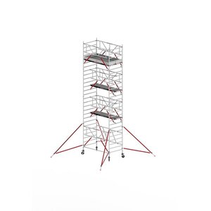 Telescopische vouwsteiger RS TOWER 55-S met Safe-Quick® 2 Guardrail en Fiberdeck - 135x245 8,8m werkhoogte
