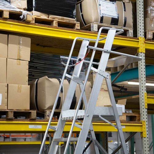 Eurostairs Professionele verrijdbare magazijntrap 10 treden